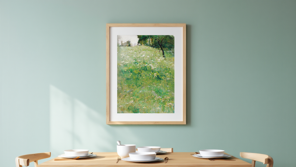 Meadow with Flowers Art Print – Colorful Floral Landscape Poster