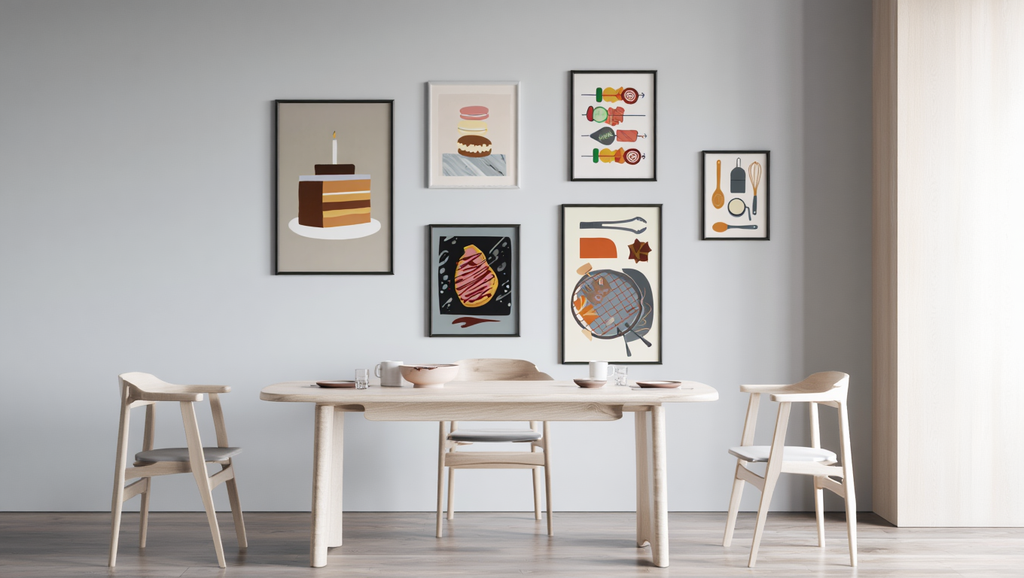 Food Aesthetic Wall Art – Set of 6