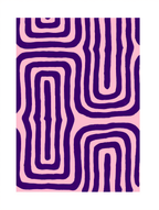 Geometrisk Labyrint Fed Lilla Abstrakt Kunst Plakat