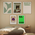 Geometric Abstract Positivity – Green Tones - Hakyarts