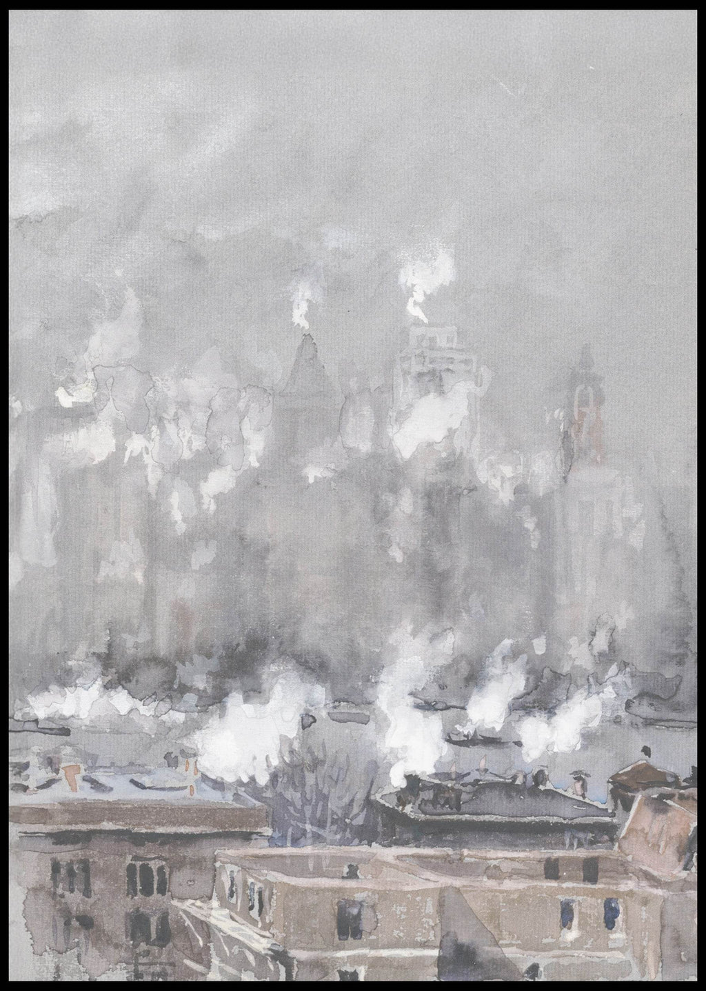 Smoke and Fog on Gray Day - Hakyarts