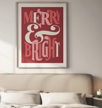 Merry & Bright – Christmas Poster - Hakyarts