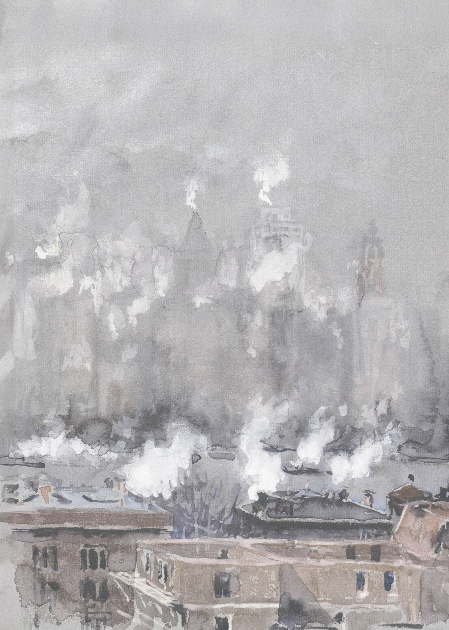 Smoke and Fog on Gray Day - Hakyarts