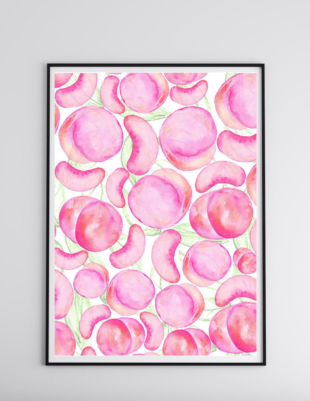Shabby Chic Pink Flower Wall Poster – Romantic Floral Home Decor Print