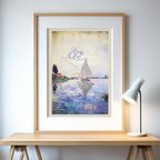 Voilier au Petit-Gennevilliers – Claude Monet Poster | Impressionist Seascape Art Print