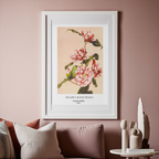 Striped Camellias by Ogawa Kazumasa – Classic Japanese Botanical Art Print - Hakyarts