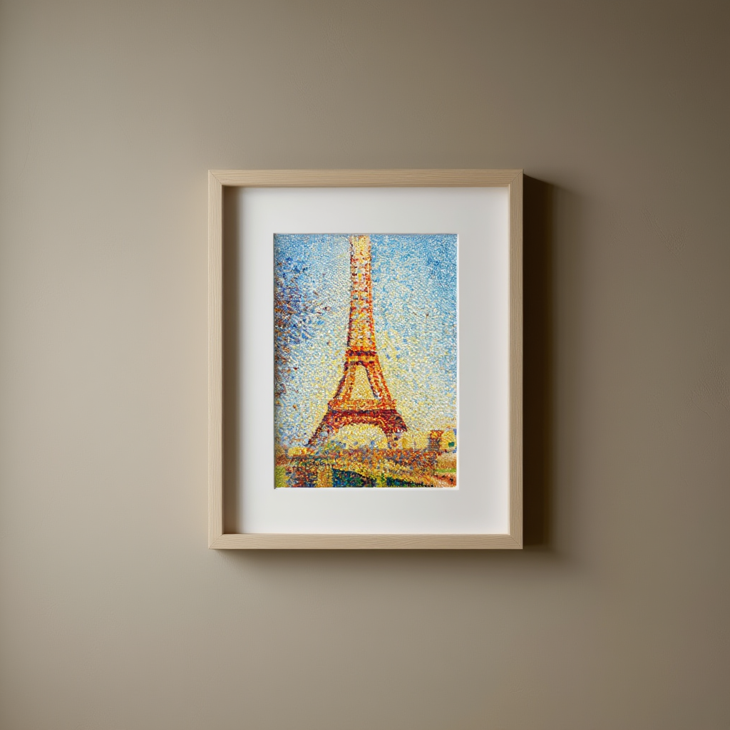 Georges Seurat – La Tour Eiffel Drawing Print (1889) – Vintage French Art Poster