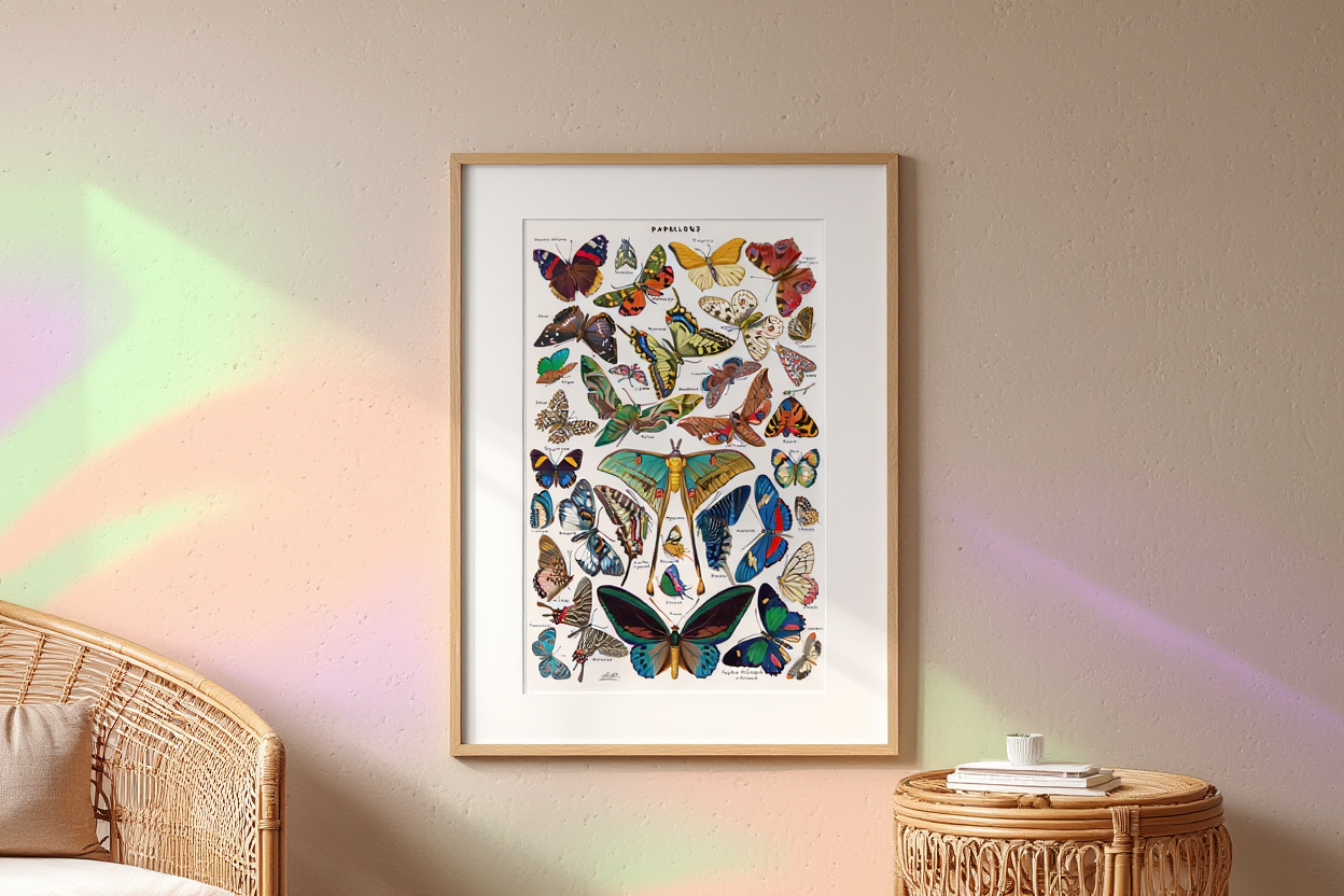 Adolphe Millot - Papillons Poster