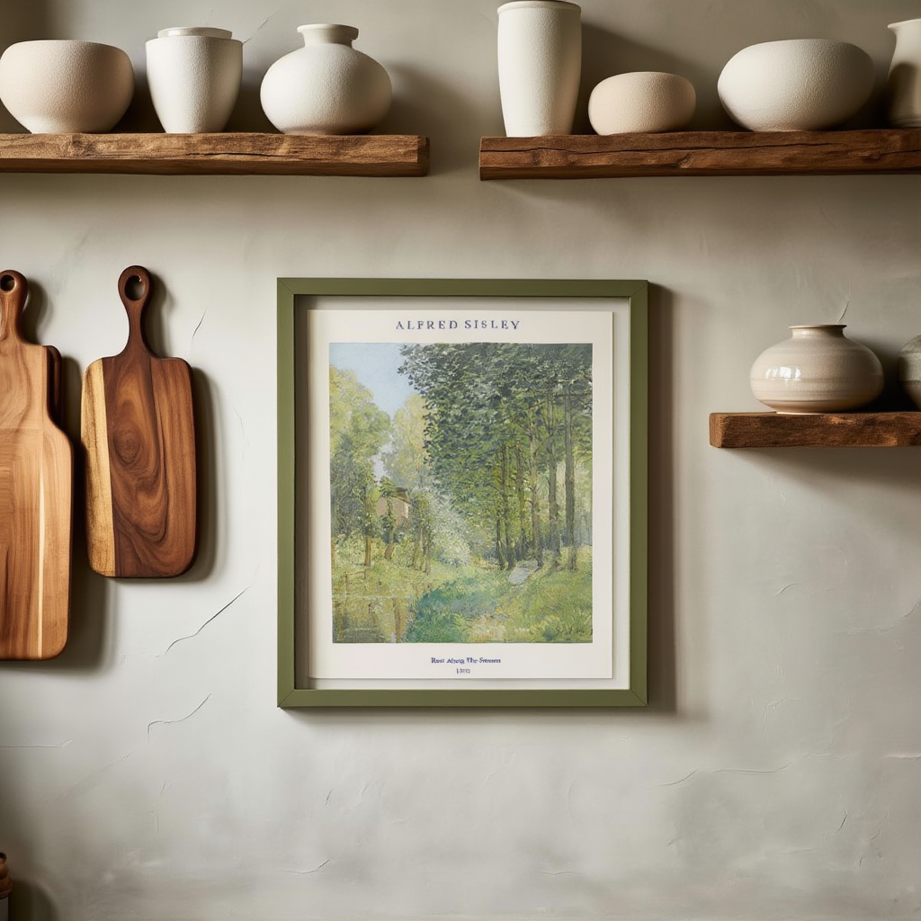 Alfred Sisley - Rest Along the Stream Poster