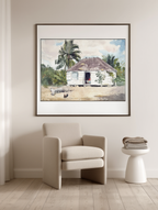Native Hut at Nassau – Winslow Homer Poster | American Realist Tropical Landscape Art Print - Hakyarts