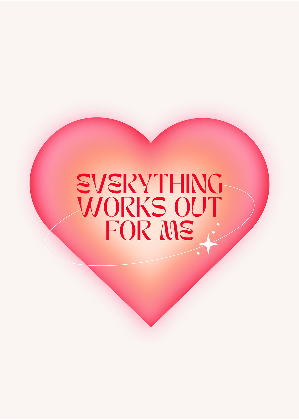 Pastel Pink Heart Love Quote Print