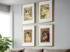 Art Nouveau Masterpieces – Alphonse Mucha 4-Prints - Hakyarts