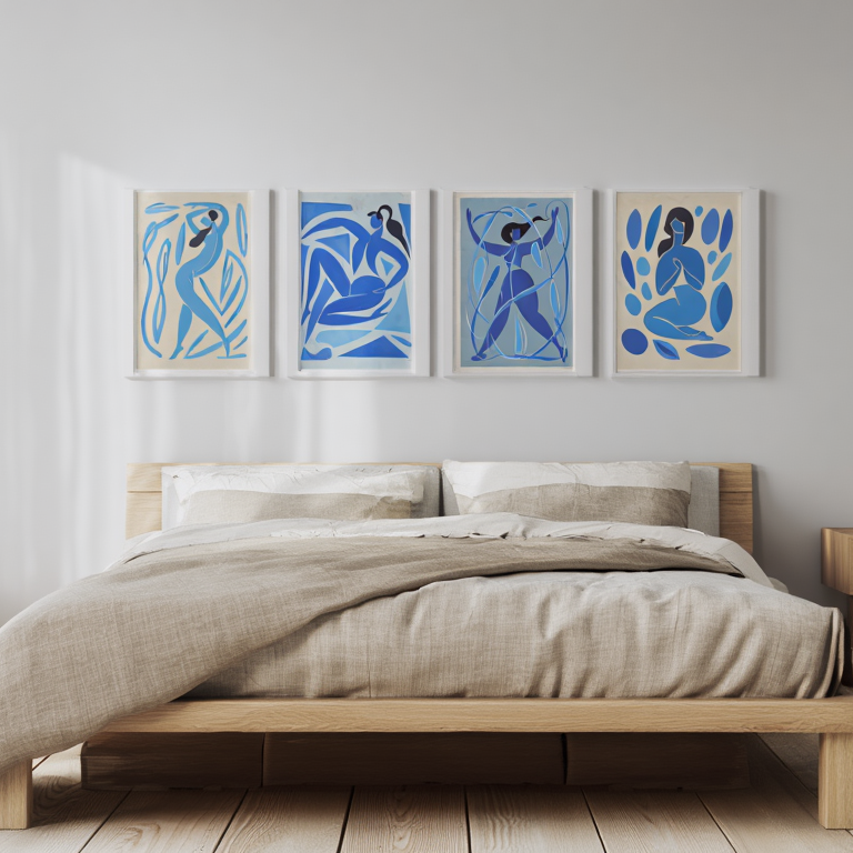 Vintage Blue Matisse Collection – Set of 4