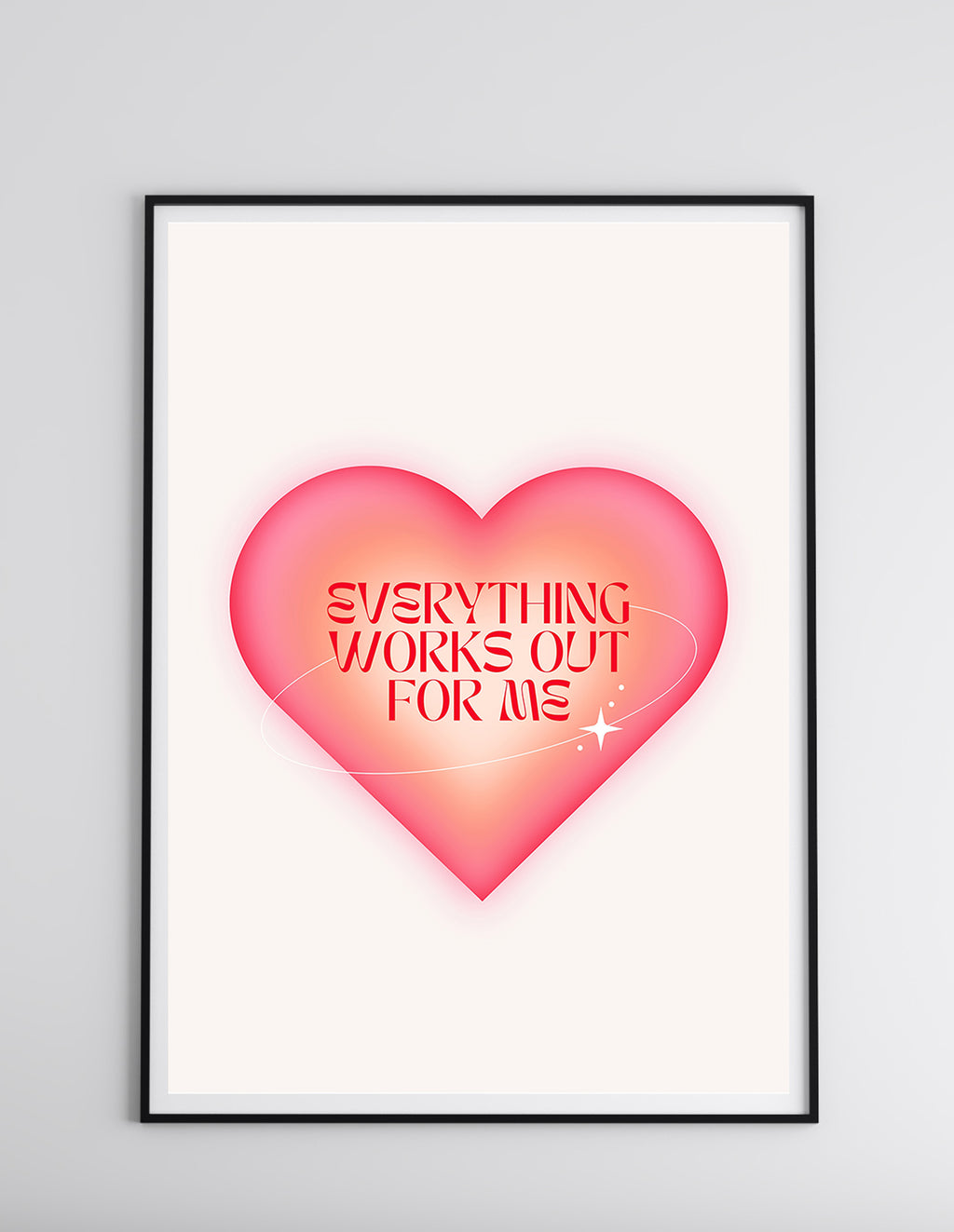 Pastel Pink Heart Love Quote Print