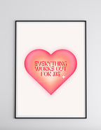 Pastel Pink Heart Love Quote Print