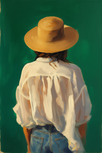 The Lady’s Silhouette – Woman in Hat Illustration