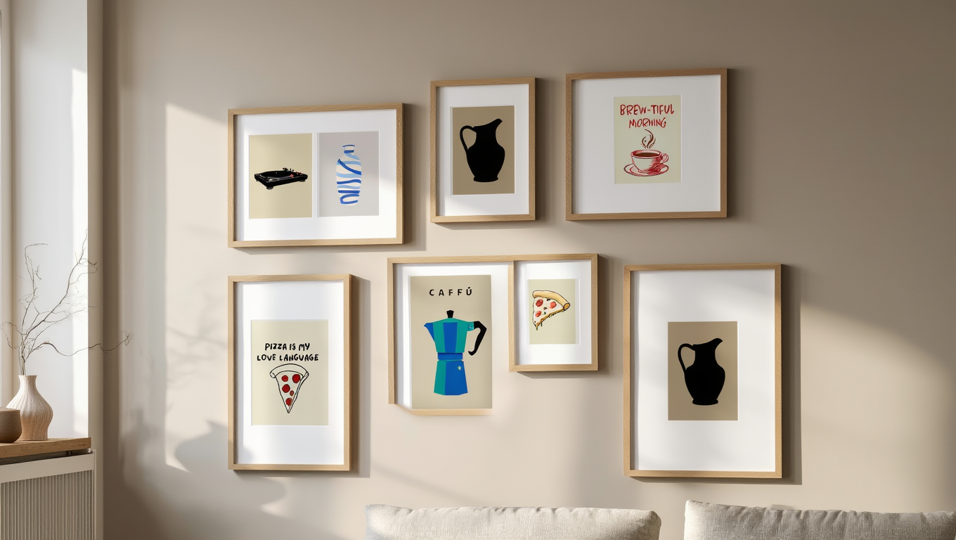 Modern Gallery Wall Collection – 6 Contemporary Art Prints
