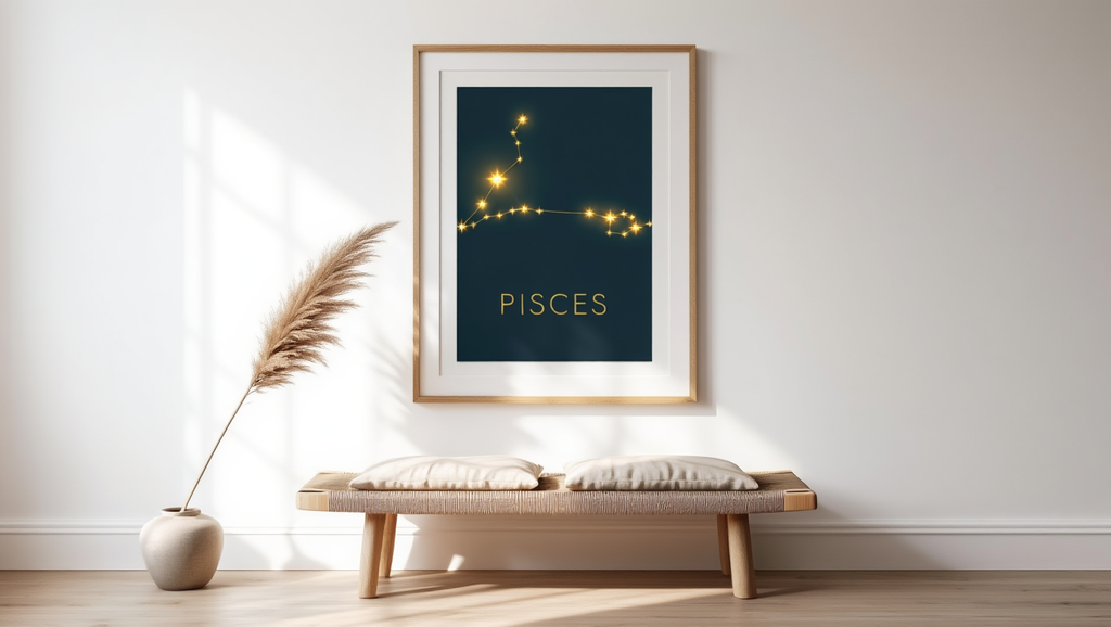 Star Sign Pisces Poster | Personal Zodiac Wall Art Print