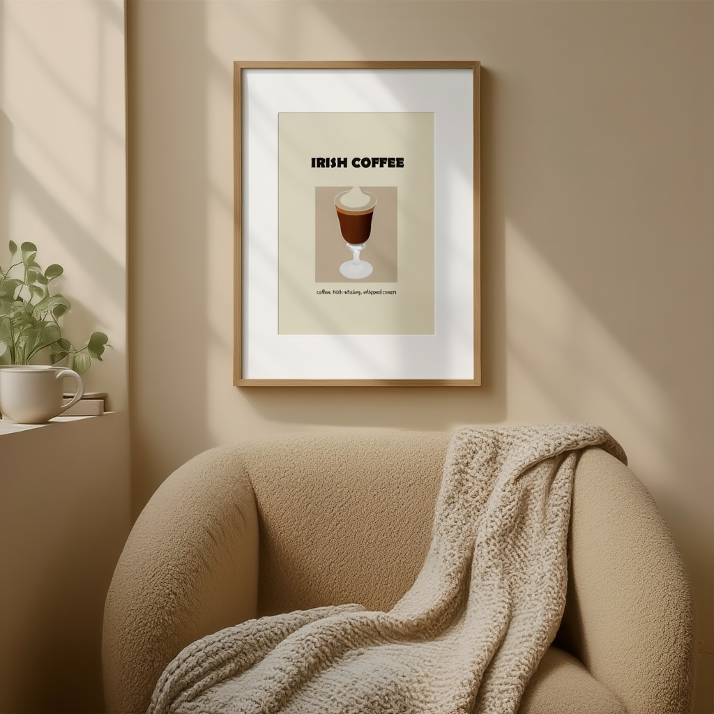 Irish Coffee – Contemporary Coffee Beverage Art Print