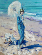 Frederick Carl Frieseke - On The Beach - Hakyarts