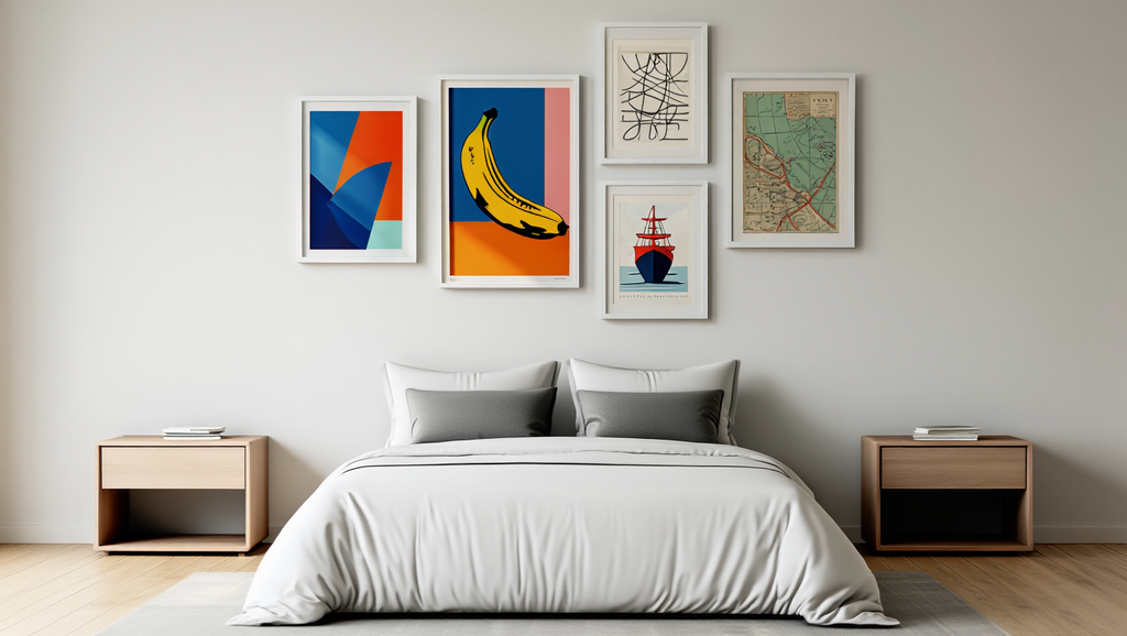 Mixed Abstract Pop Vintage Collection – Dining Room Set of 5