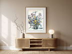 Bouquet (Iris, Arum, Tulipes) dans un Vase d’André Metthey – Paul Signac Poster | Neo‑Impressionist Floral Art Print