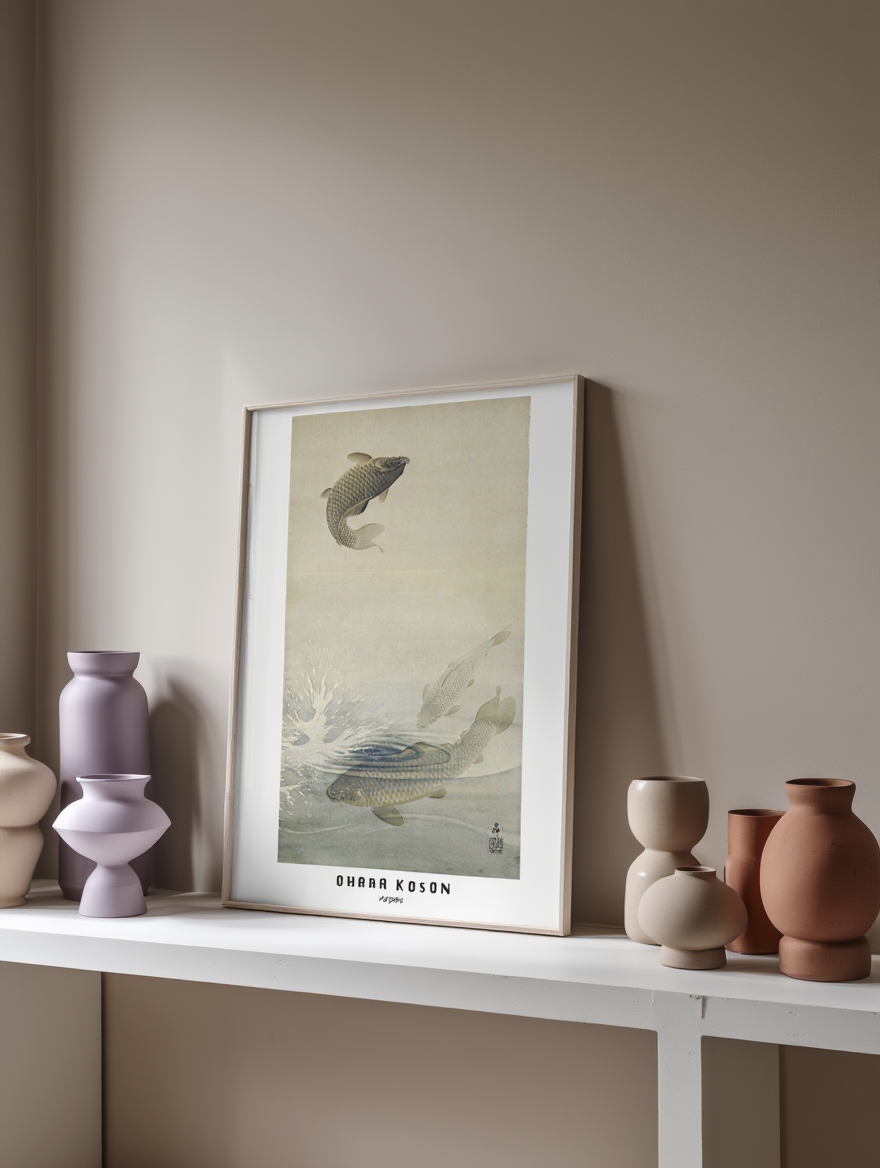 Ohara Koson - Karpers Poster