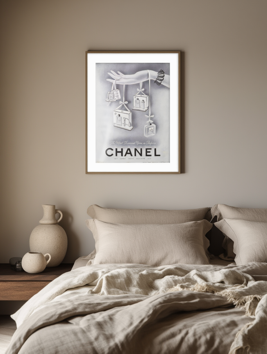 Chanel Perfume Poster – Vintage Fashion Advertising Wall Art Print