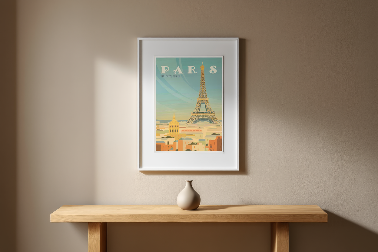 Vintage Paris Travel Poster