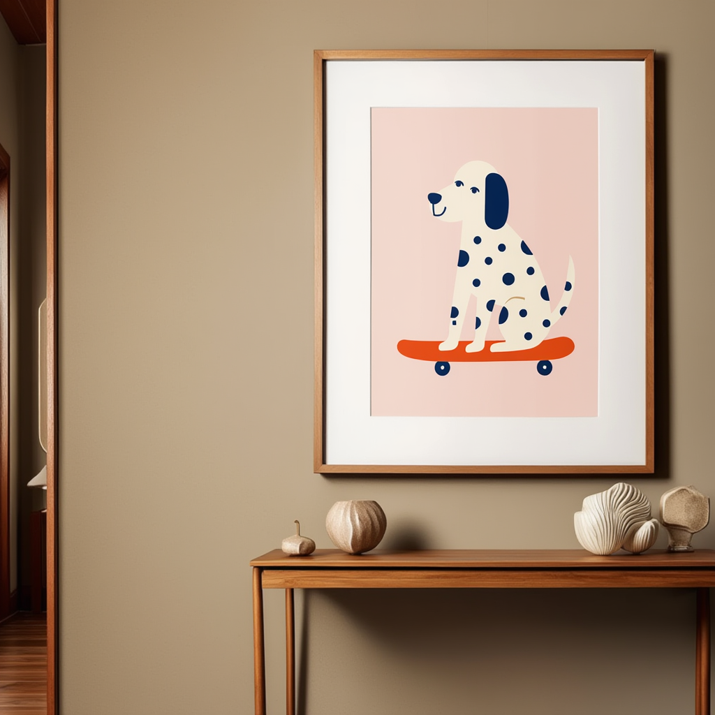 Cute Dog Wall Art Print – Best Friend Illustration for Pet Lovers