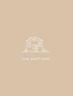 Home Sweet Home Art Print – Cozy Minimalist Wall Art for Modern Interiors