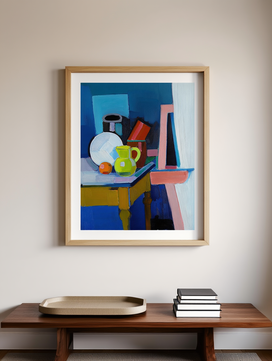 Vilhelm Lundstrøm – Arrangement with Orange, Jar and Yellow Jug - Fine Art Print
