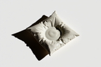 Minimalist Pillow Shaped Candle Tray – White Cream  Home Decor