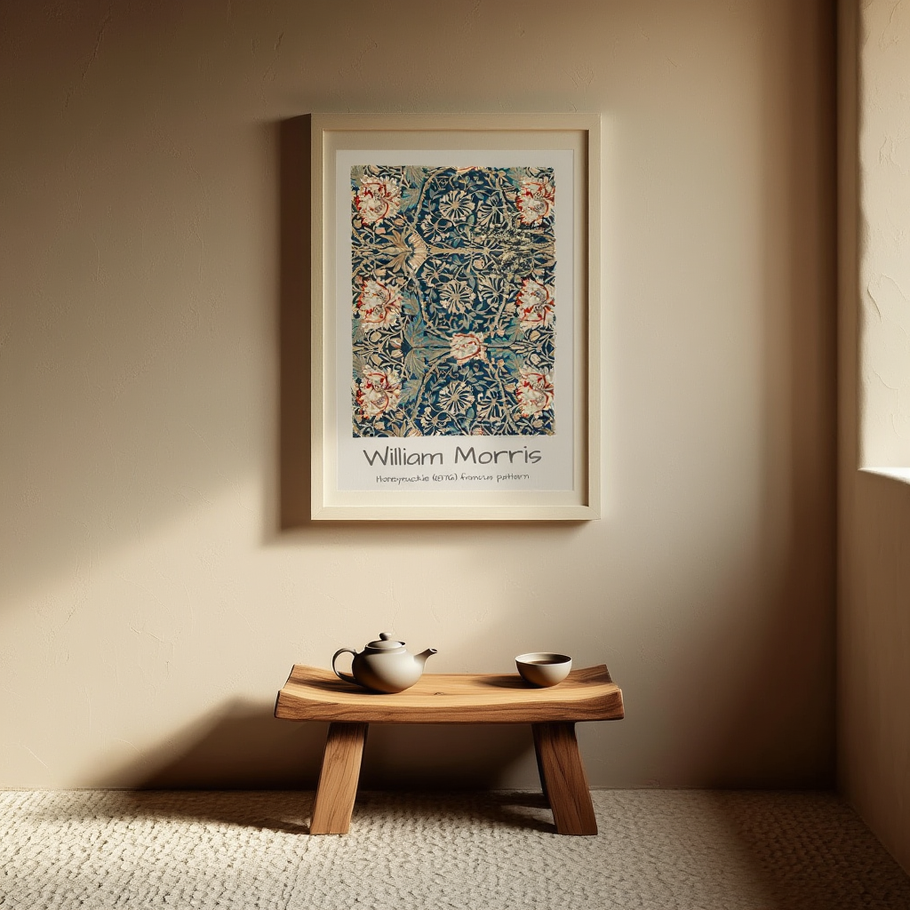 Honeysuckle Pattern II  – William Morris Printed Linen Art Print | Iconic Arts & Crafts Design (Copy)