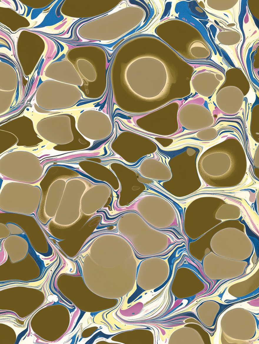 Steinmarmorpapier – Historic Decorative Marble Paper Print