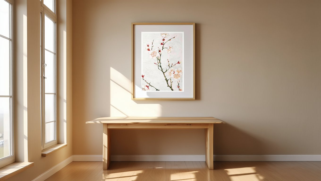 Megata Morikaga - Plum Branches with Blossoms