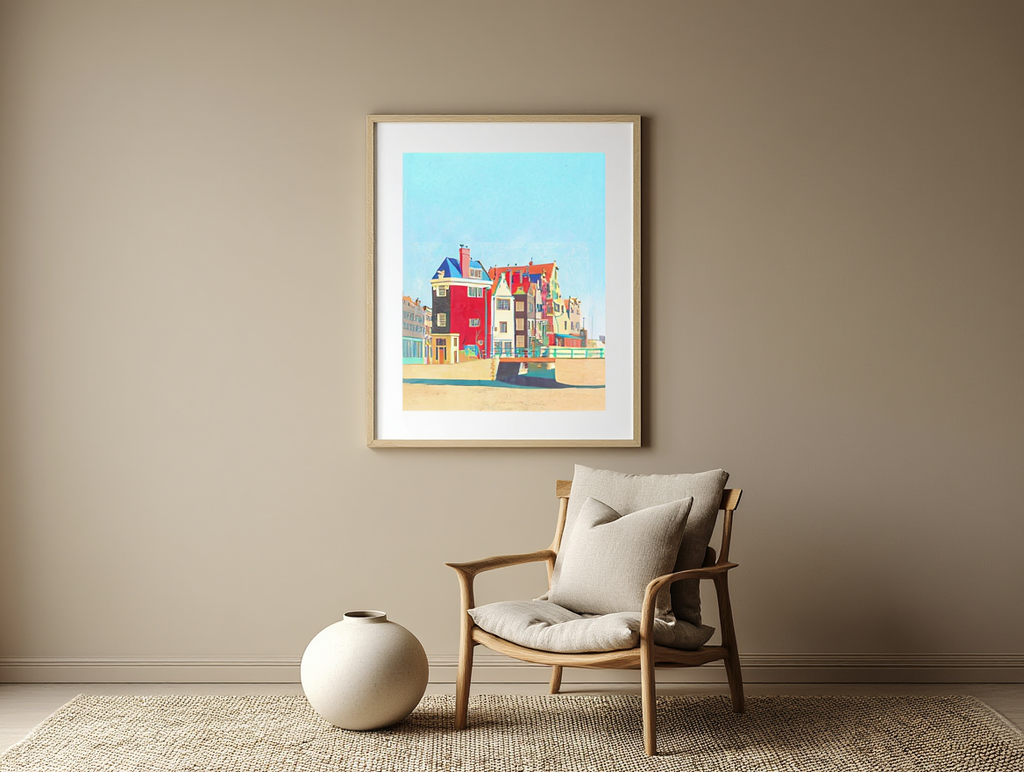 Amsterdam, Rokin – Carl Grossberg (1925) | Modernist Urban Landscape Art Print