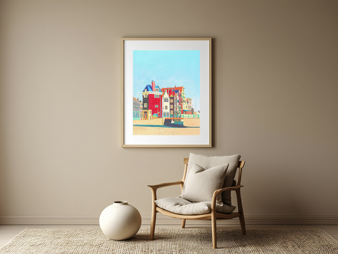 Amsterdam, Rokin – Carl Grossberg (1925) | Modernist Urban Landscape Art Print