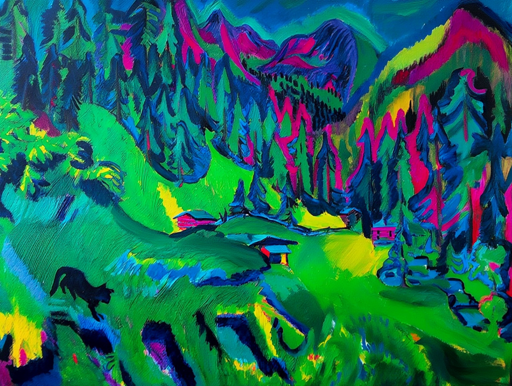 Kirchner Mix and Match 4 Prints — Expressionist Forest Figures