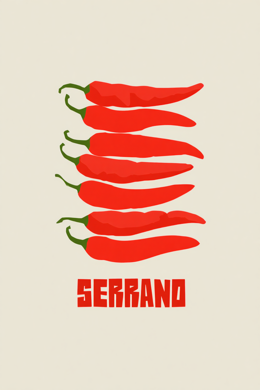 Modern Red Pepper Posters – Minimalist Kitchen Decor