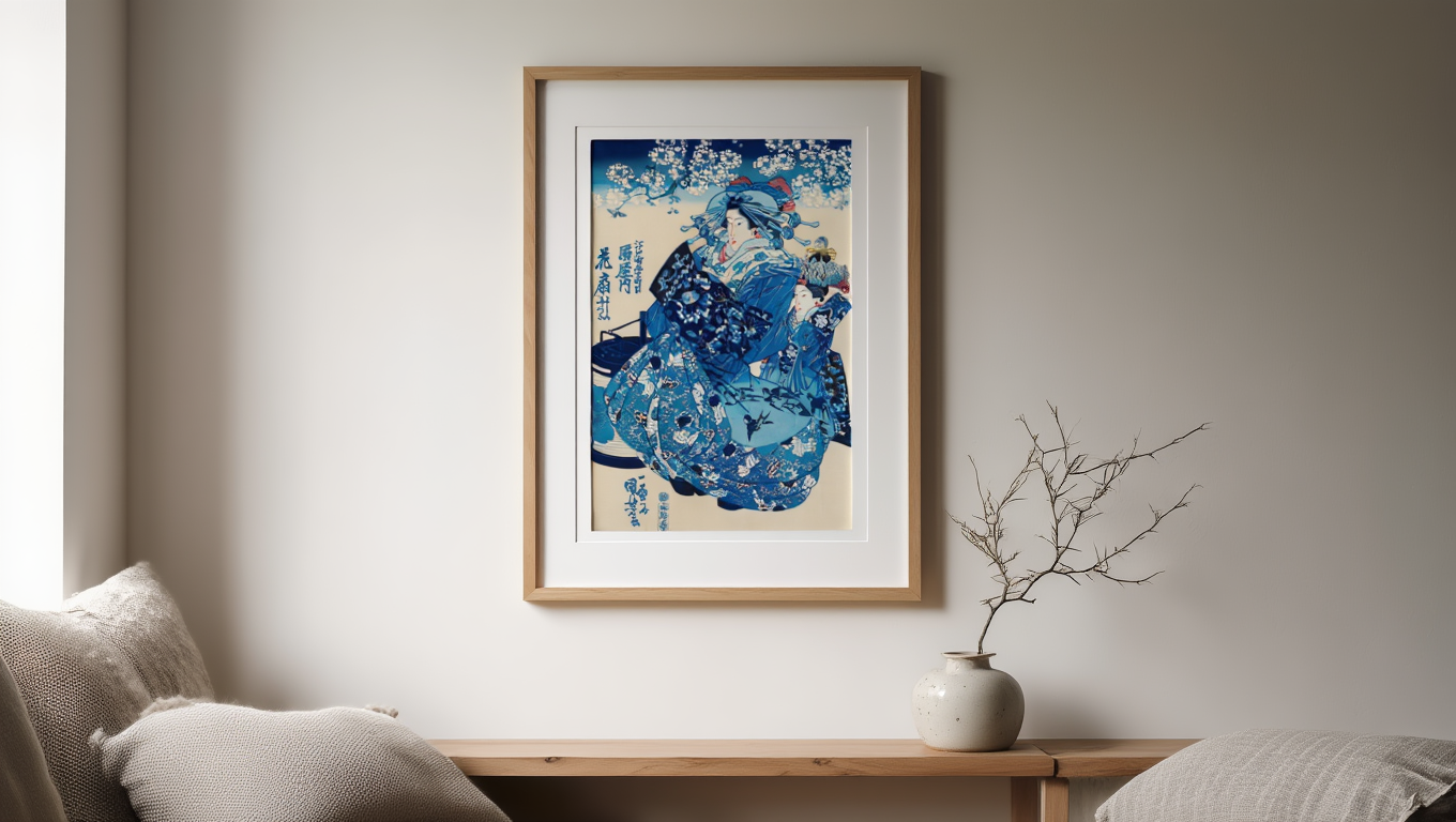 Utagawa Kuniyoshi – Ogiya uchi Hanaogi | Japanese Ukiyo-e Art Print