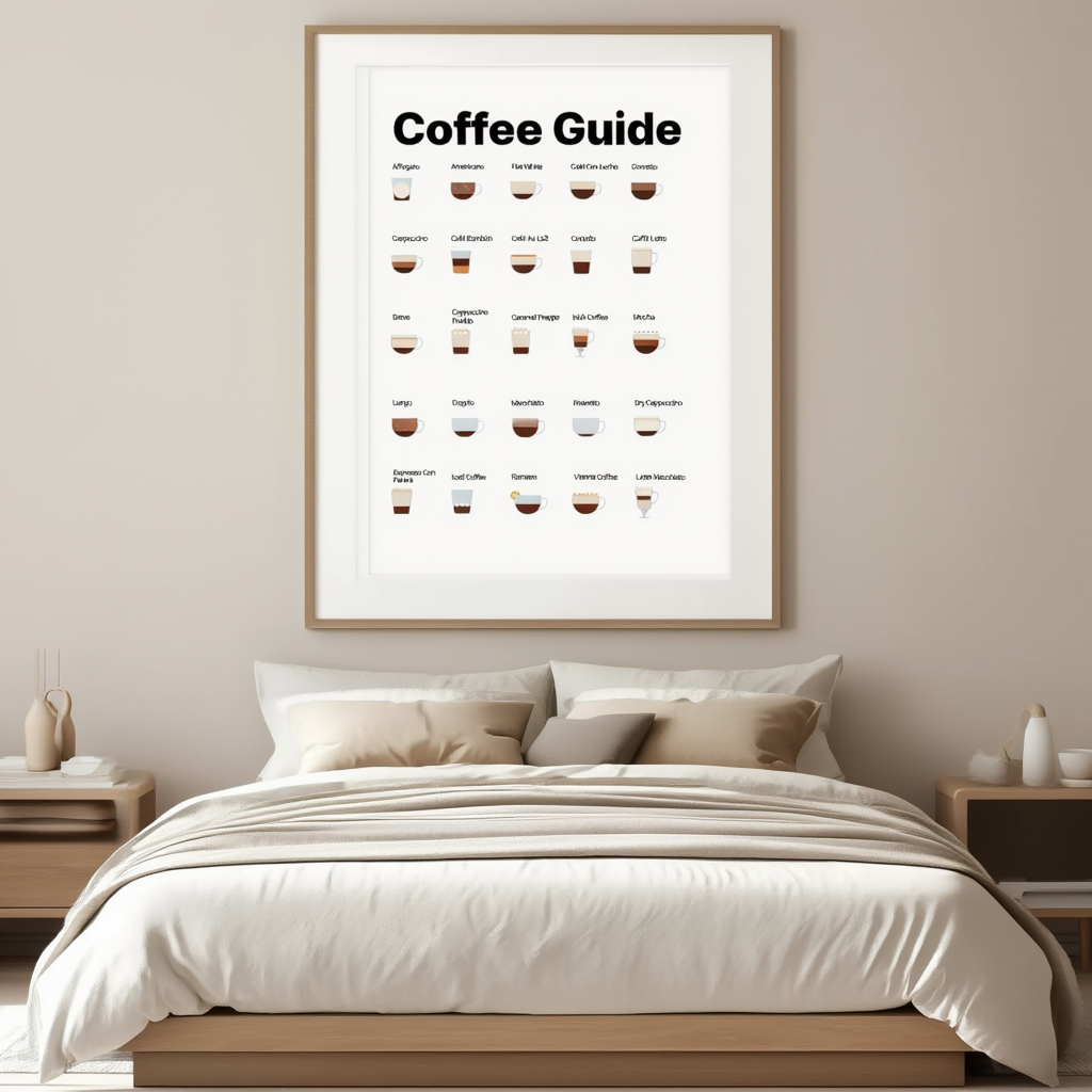 Coffee Guide – Minimalist Art Print for Kitchens & Coffee Lovers