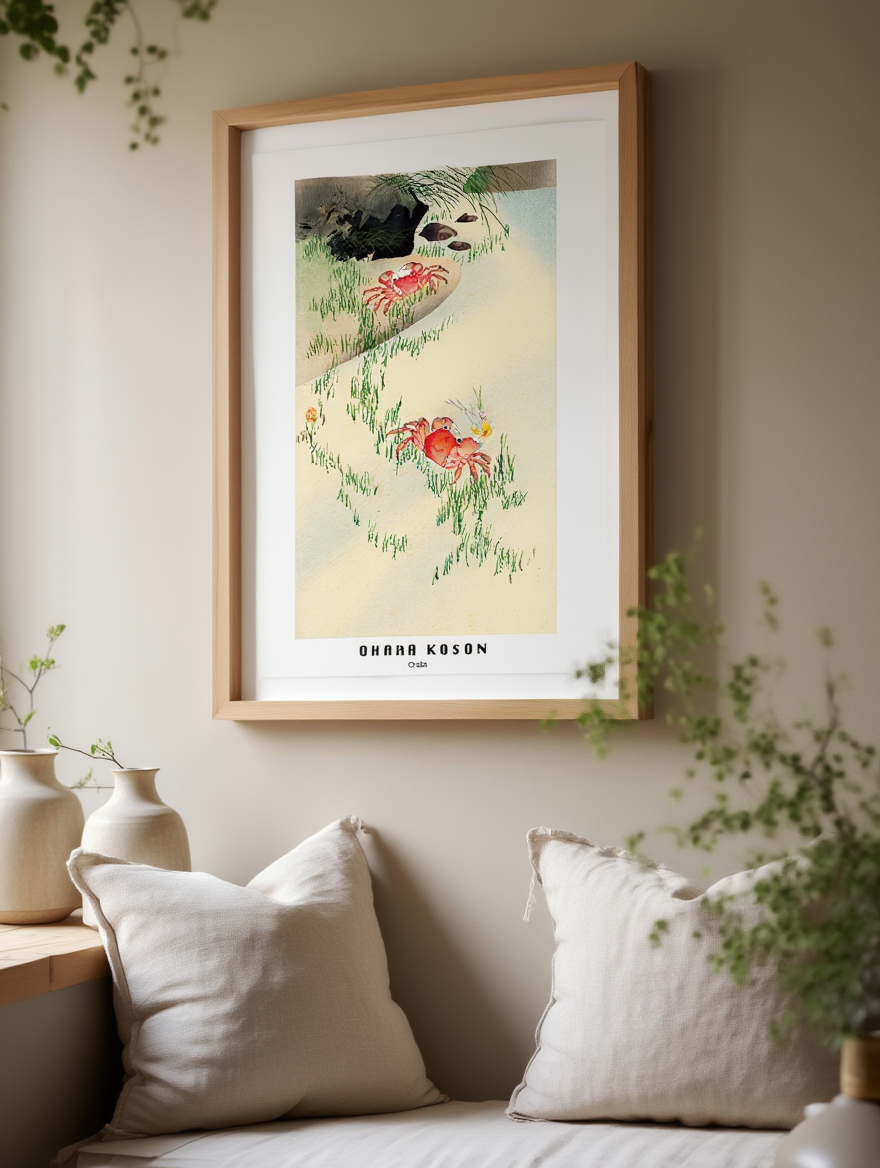 Ohara Koson - Crabs Poster