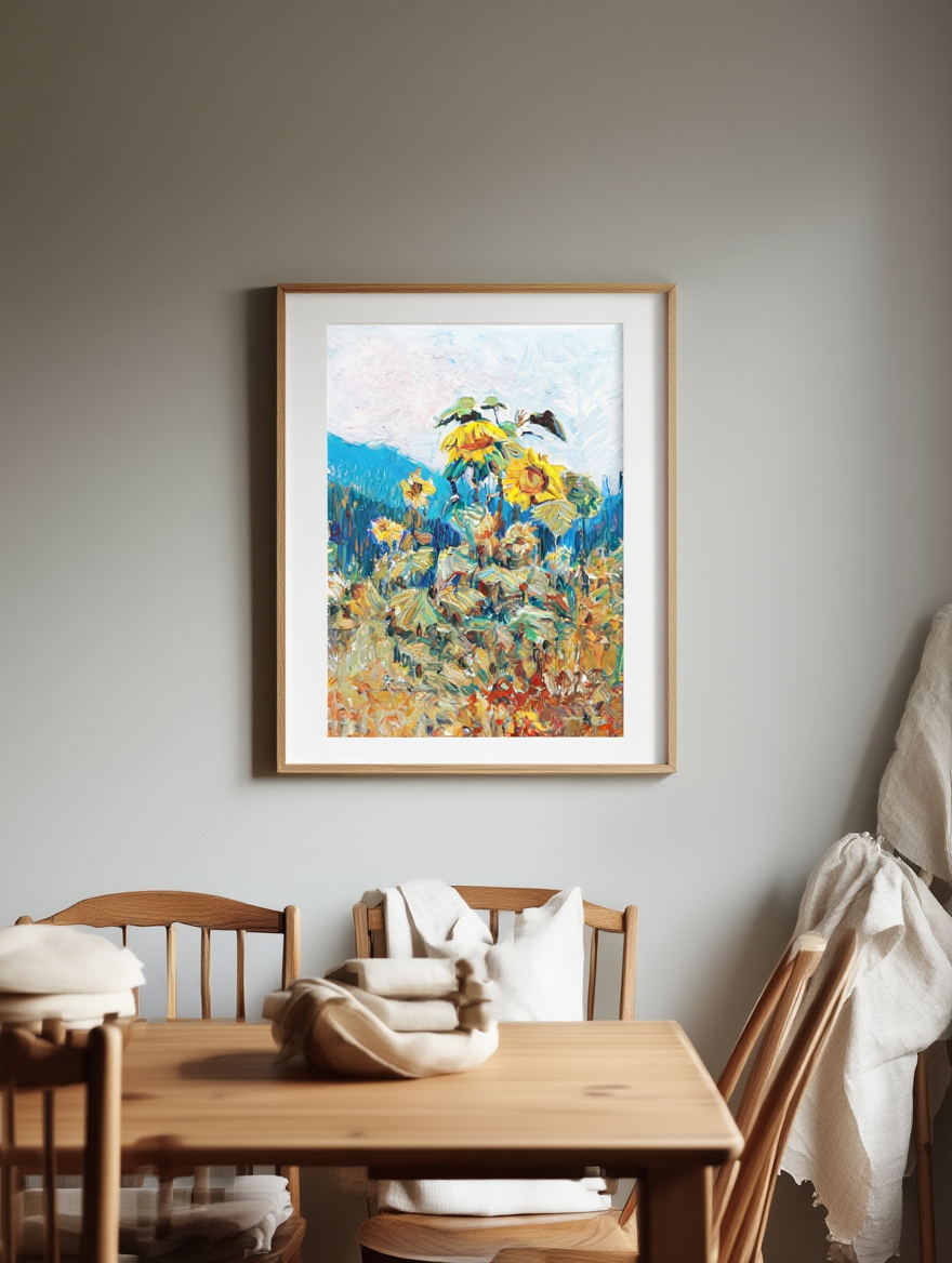 Study of Sunflowers – Marie Egner (Late 19th/Early 20th Century) | Botanical Art Print