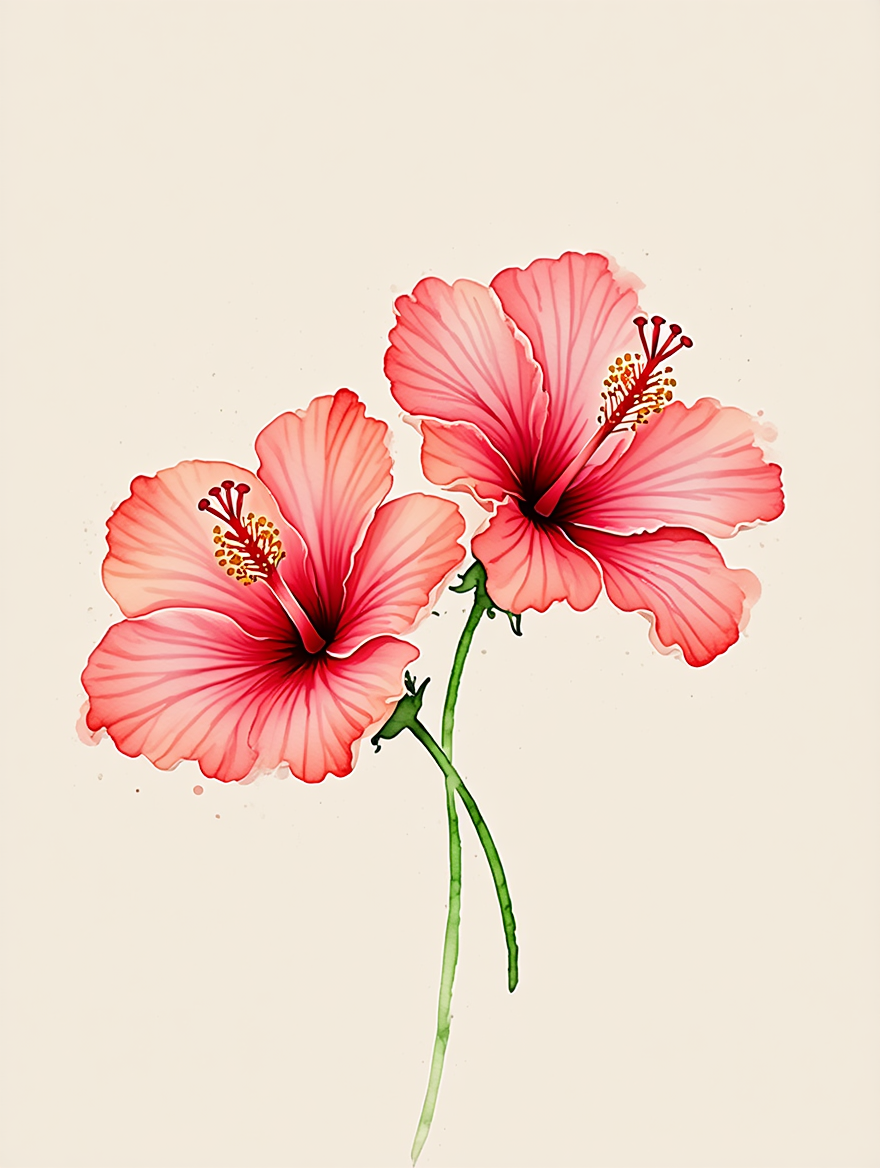 Blossoming Serenity – Watercolor Floral Print