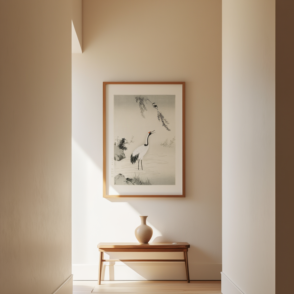 Kano Motonobu – Japanese Crane – Iconic Traditional Japanese Art Print
