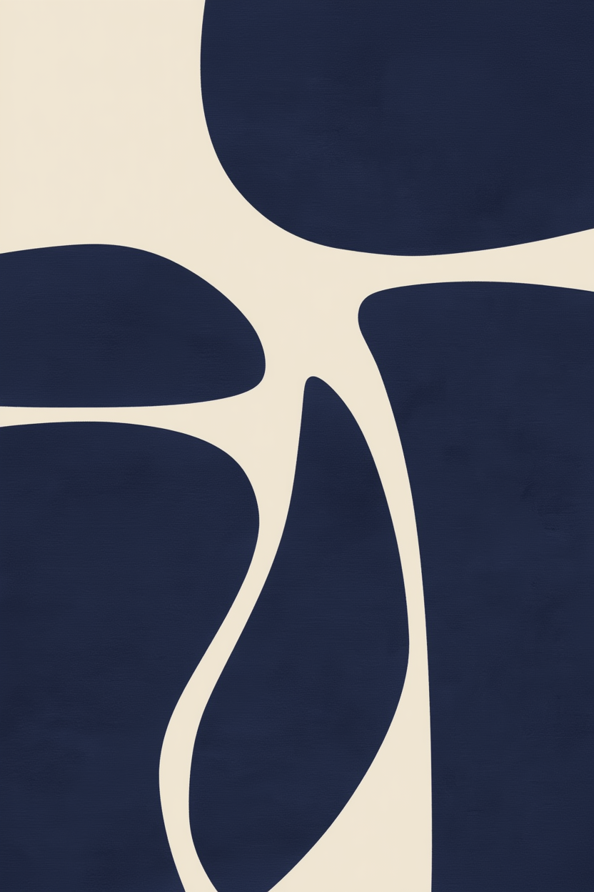 Nocturnal Angles – Contemporary Blue Shapes