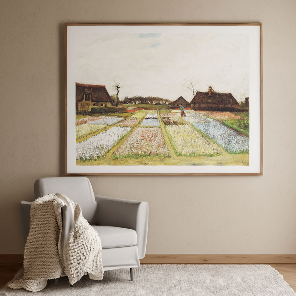 Flower Beds in Autumn – Vincent van Gogh Poster | Post-Impressionist Nature & Landscape Art Print