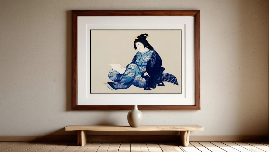 Kamisaka Sekka  - Reading lady from Momoyogusa