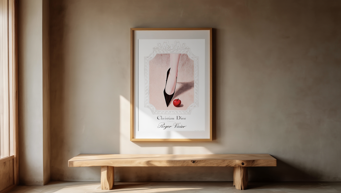Vintage Christian Dior Poster – Iconic Fashion Illustration